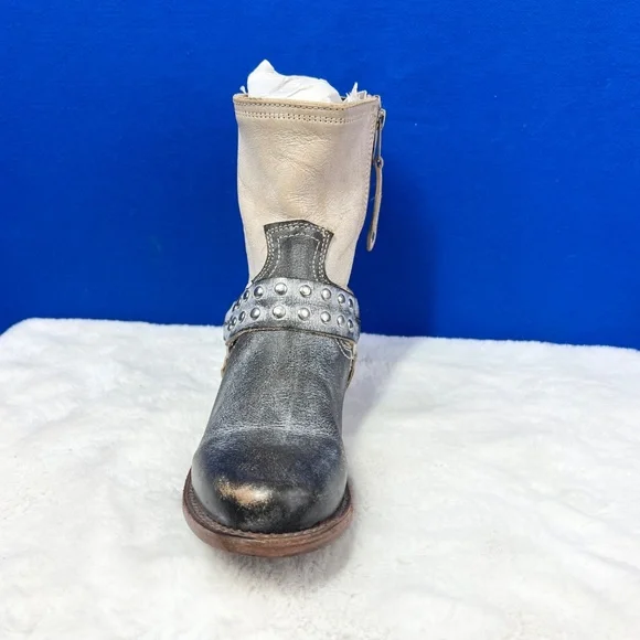 NIB/NWT🤩 |•FREEBIRD🦅 BY STEVEN•| RAMONE Harness Ankle Boot in Ice Multi Size 7 - Picture 6 of 12